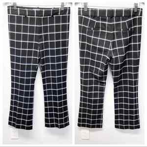 Derek Lam 10 Crosby Plaid Flare Soft High Rise Trousers Pants Size 6